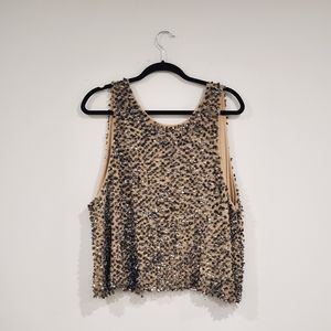 Free People Beaded tie back top